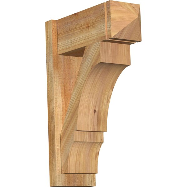 Ekena Millwork Balboa Rough Sawn Arts and Crafts Outlooker, Western Red Cedar, 8"W x 20"D x 28"H OUT08X20X28BOA03RWR - main